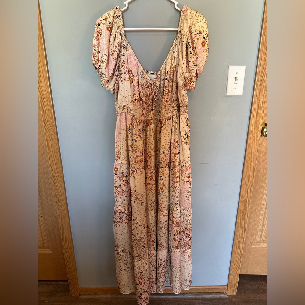 ARULA Floral Smocked Waist Maxi Dress